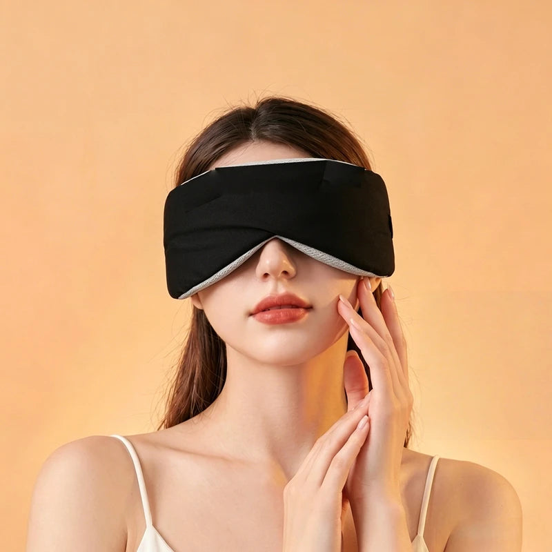 Sleep Eye Mask Sleep Ice Silk Breathable Relieve Fatigue Warm Cool Double-sided Full Coverage Blackout Noise Reduction Eye Mask