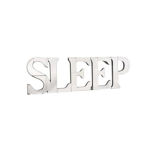 Mirrored Sleep Word Sign for Bedrooms