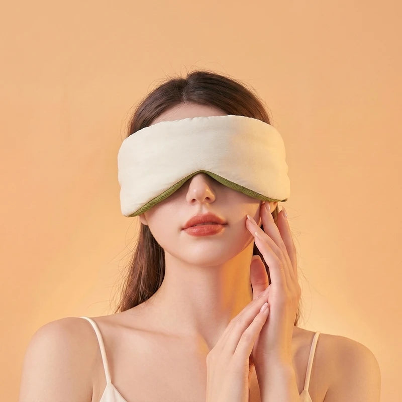 Sleep Eye Mask Sleep Ice Silk Breathable Relieve Fatigue Warm Cool Double-sided Full Coverage Blackout Noise Reduction Eye Mask
