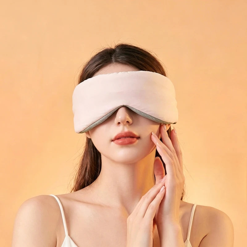 Sleep Eye Mask Sleep Ice Silk Breathable Relieve Fatigue Warm Cool Double-sided Full Coverage Blackout Noise Reduction Eye Mask